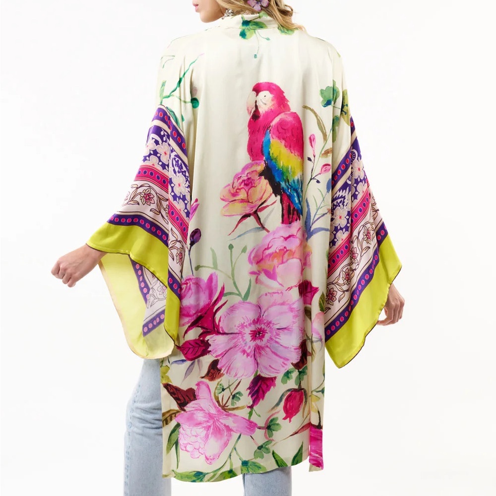 Aratta Tropical Mood Hand-Beaded Kimono/Topper - Picture 2 of 15